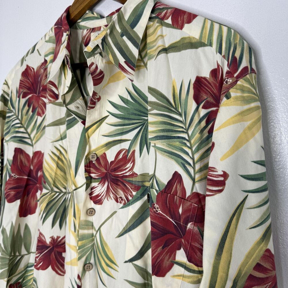 Pau Hana Hawaiian Shirt Mens XL Floral Tropical Button Up Vacation Aloha